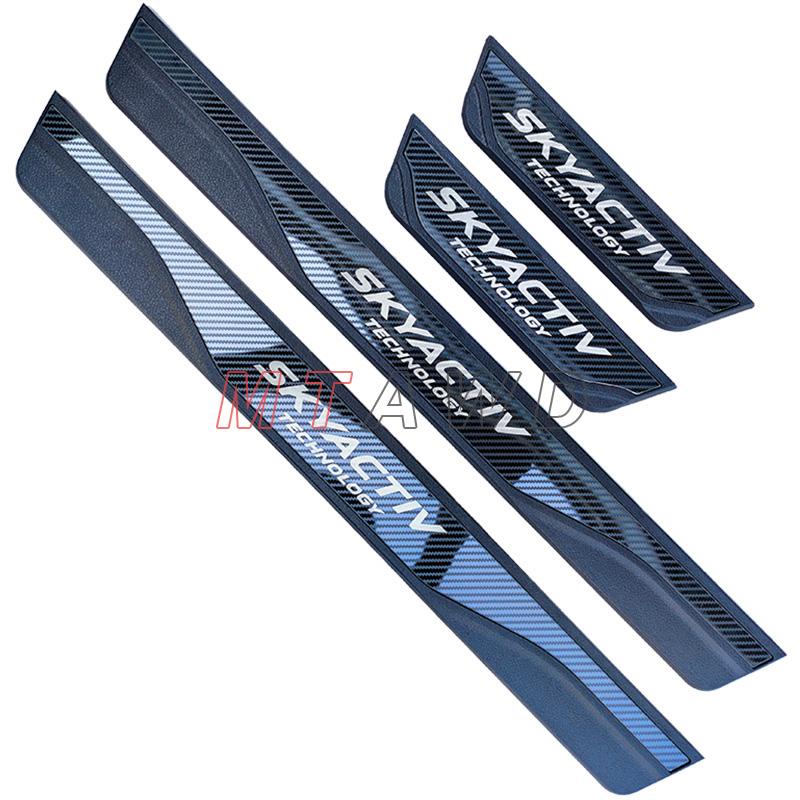 Per Mazda CX-5 CX5 KE KF Accessorio 2012-2024 2025 Auto Carbonio Soglia Porta Battitacco Raschiatura Piastra Protezione Pedale Copertura Trim Styling
