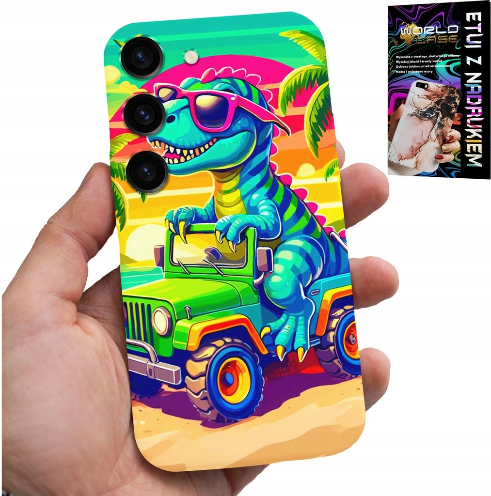 Etui Do Samsung Galaxy S23 - Dinozaur W Ciężarówce Wzory Dla Dzieci