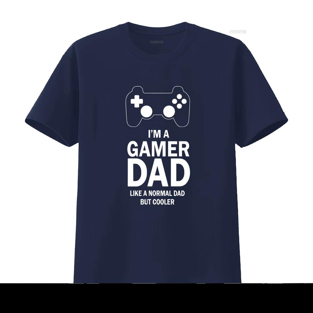 Gamer Dad T Shirt Im A Like Normal But Cooler Mens Fathers Day  vintage Washed Versatile graphic Top For Everyday Wear