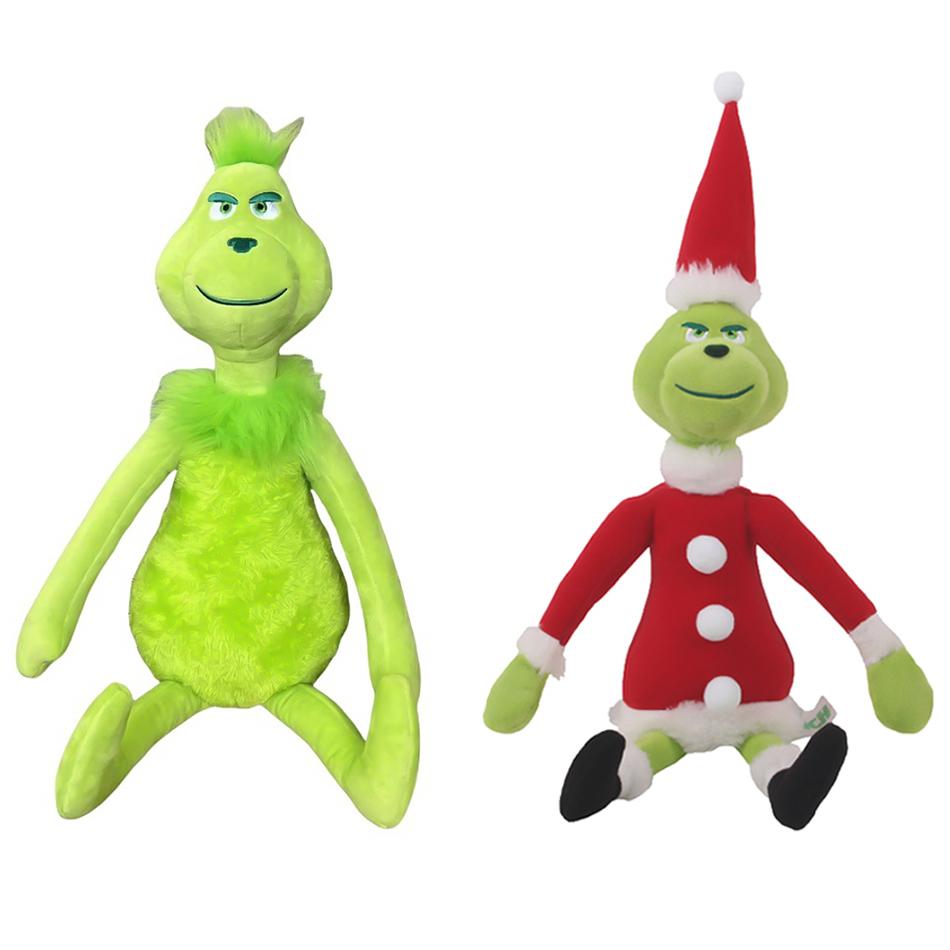 Green Shaggy Anime Figures Christmas Decoration Green Haired Monster Figurine Adorable Plush Doll Kid Birthday Toy Gifts