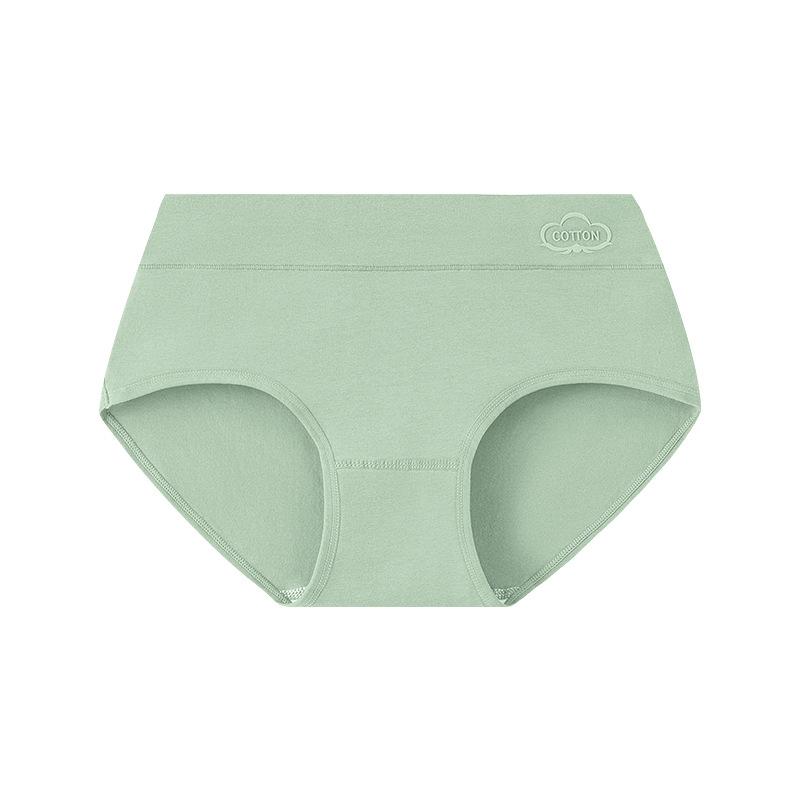 

Graphite Antibacterial Pure Cotton Underwear Printed Briefs Women S Mid-Waist Antibacterial Underwear L світло-зелений колір