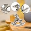 Miniature Horse Figurine Animal Sculpture Ceramic Tea Pet Rocking Statue for Living Room