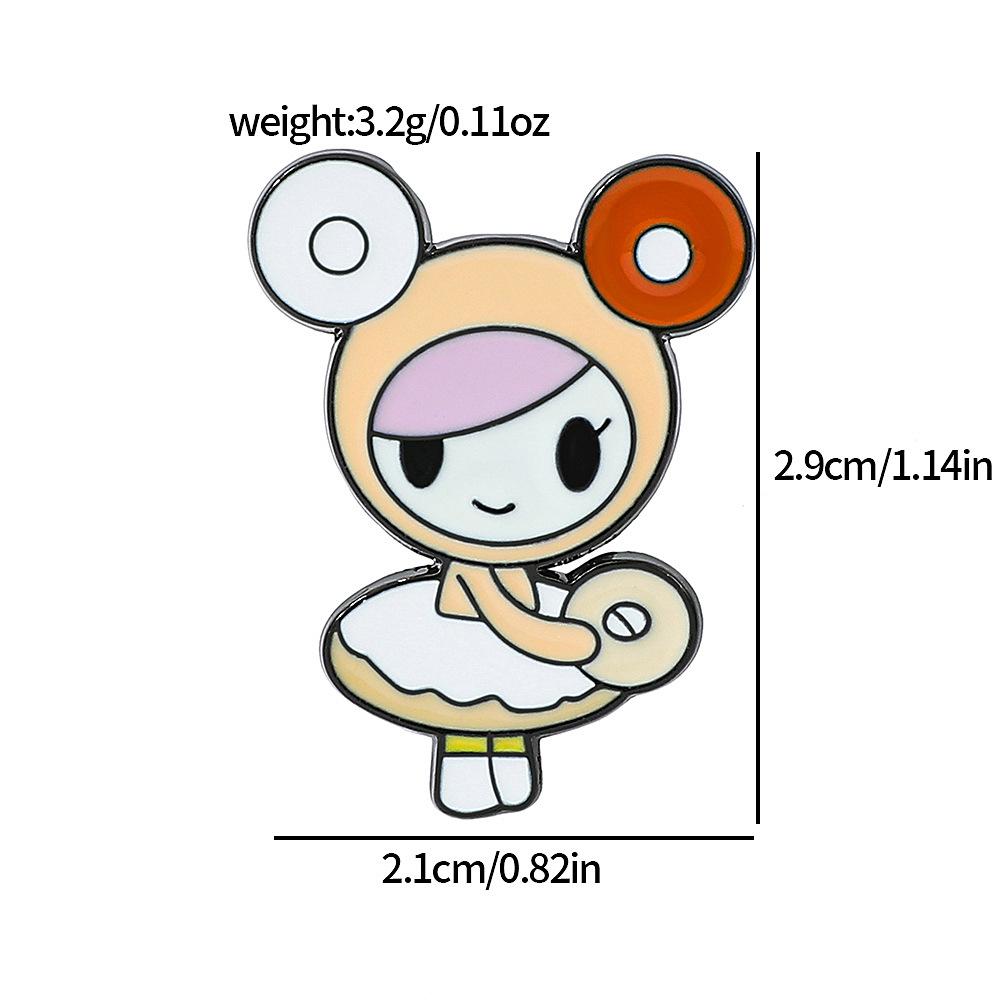 Creative personality little girl metal badge alloy oil drop brooch clothes bag decoration