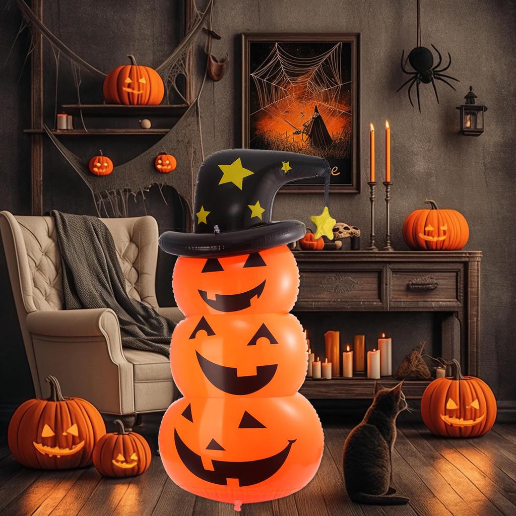 Halloween Christmas Inflatable Pumpkin Ghost Tumbler for Bar or Kindergarten Decor with Balloons