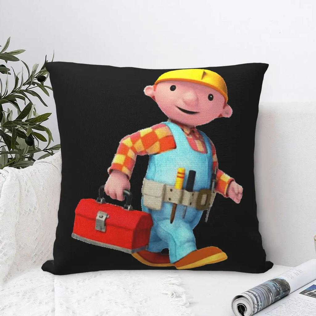 Bob der Baumeister Kissenbezug Polyester Kissenbezug Dekorationen Können wir das schaffen Werkzeugkiste Traktor Wurfkissenbezug Bezug Zuhause