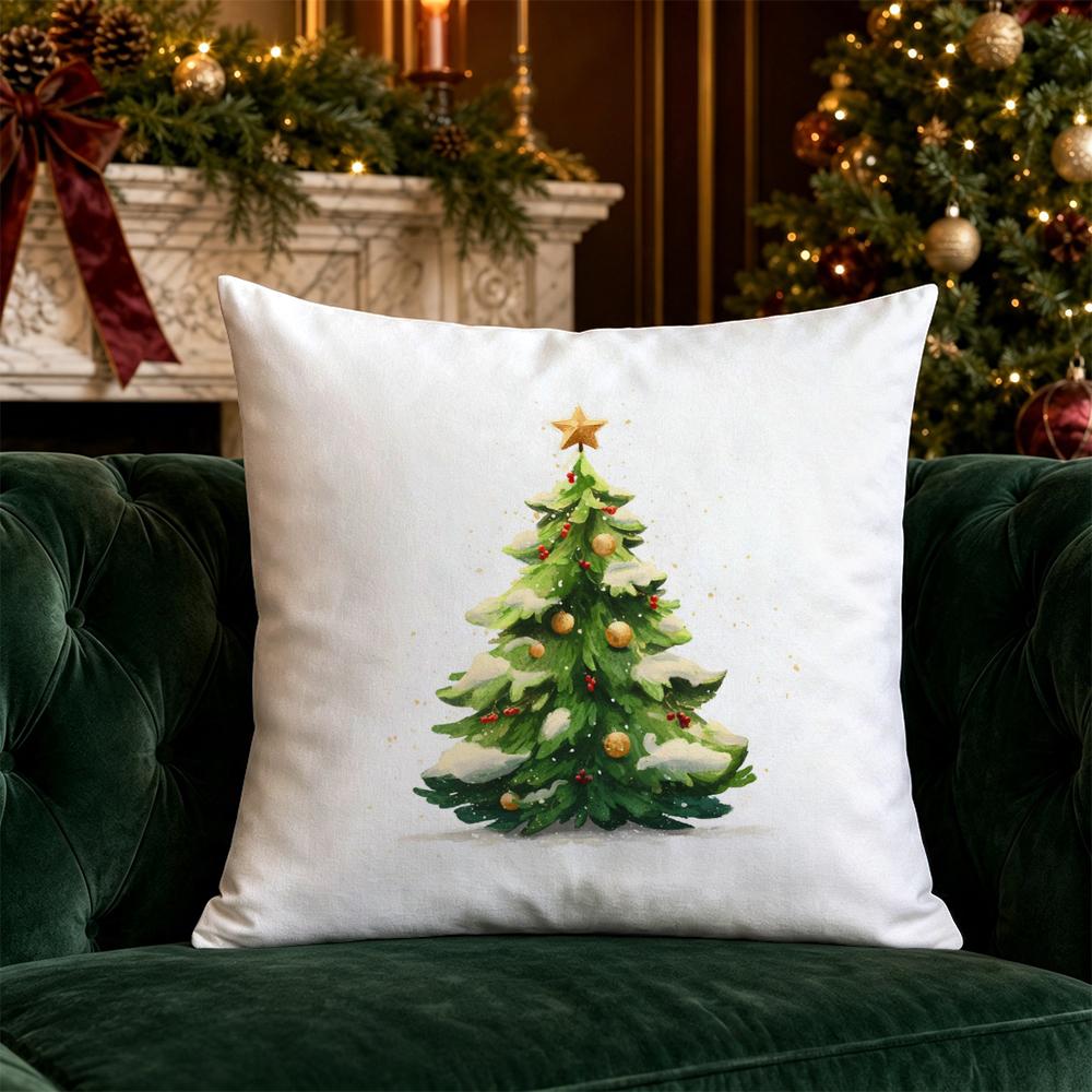 Christmas Throw Pillow Covers Pattern Cushion Cover Suitable for Sofa Bedroom Car Pillow Cover
