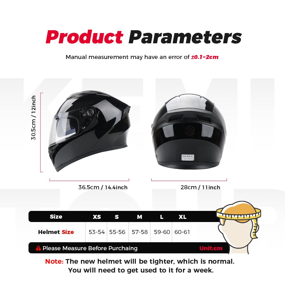 KEMITOUR Motorcycle Helmet ECE Racing Motocross Helmets Full Face Helmet Moto Adult Motorbike Street Touring Casco Capacete