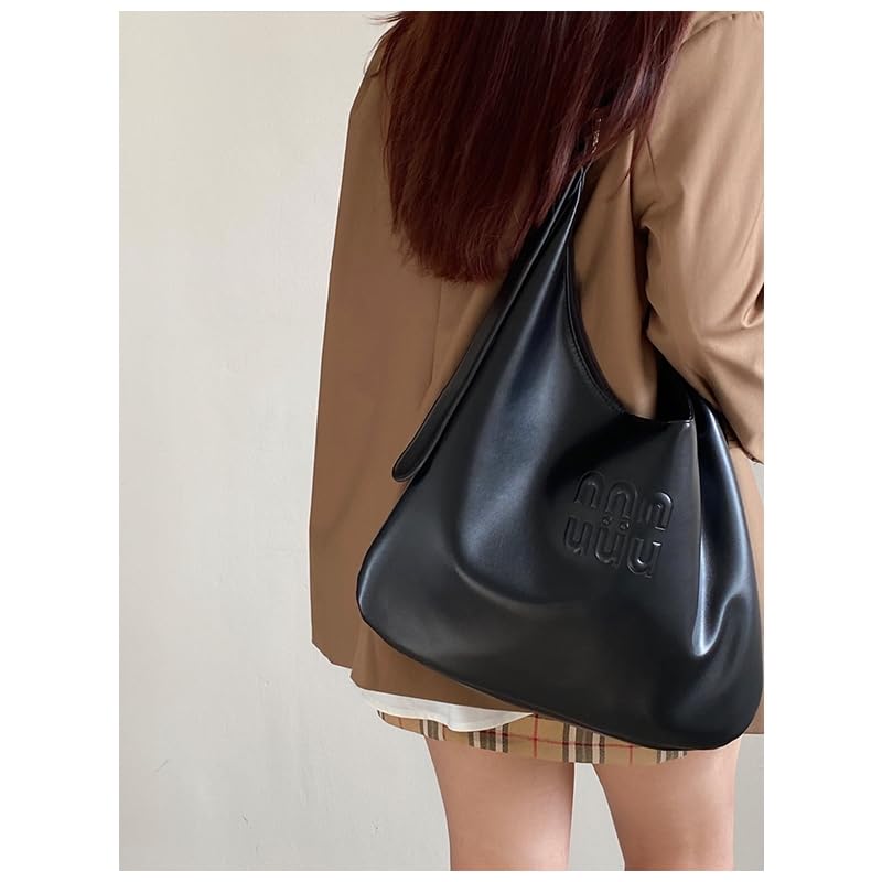 [88flix] Women's Hobo Bag, Large Capacity A4 Shoulder Bag, Lightweight Tote Bag, Perfect for Commuting, School, and Travel