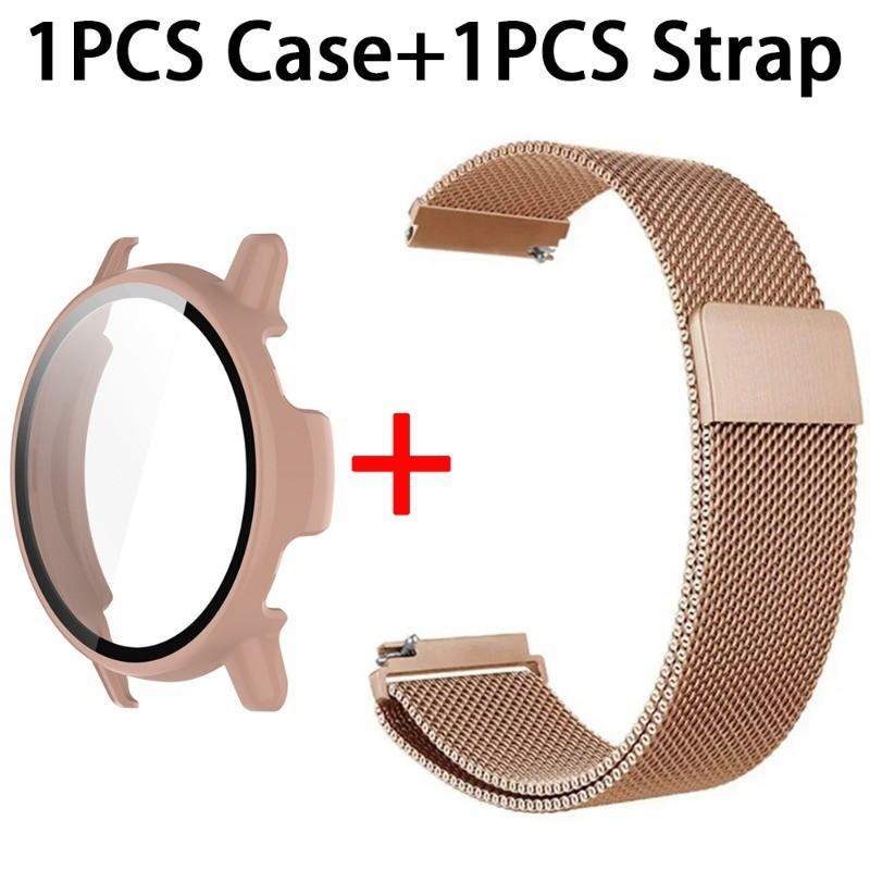 Strap + Case Cover for Garmin Active 5 / Vivoactive 5 Stainless Steel Band for Garmin Active5 Wristband Protective Shell
