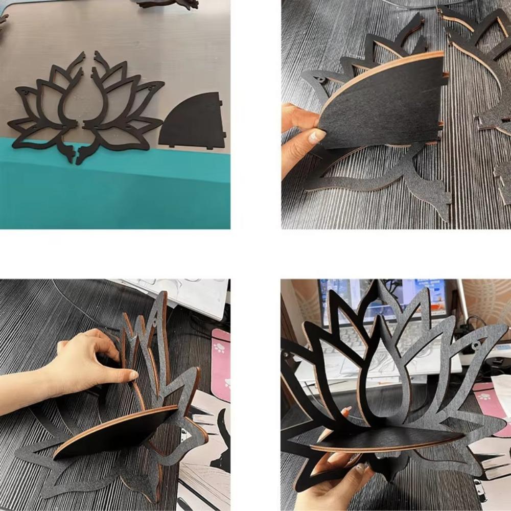 Hollow Aromatherapy Organiser Wall Mounted Corner Shelf New Oil Candle Holder  For Living Room