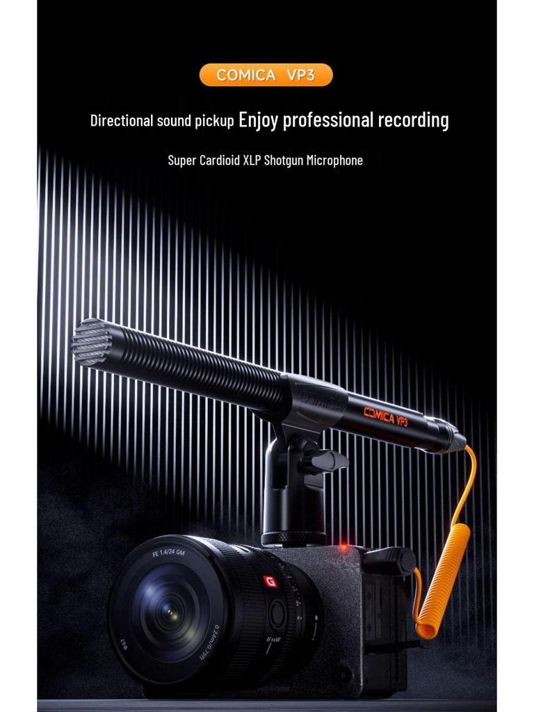 COMICA VP3 8KMAI Shotgun Condenser Microphone: Directional Mic for DSLR and Professional Interviews