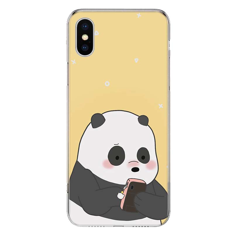 Panda Anime Niedliche Handyhülle für Apple iPhone 11 12 13 Pro XR X XS Max 7 8 6 6S Plus + Mini 5S SE Print Shell Coque Fundas