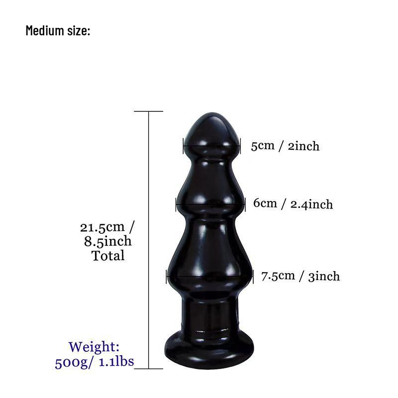 Extra Large Beaded Anal Plug with Rolling Jewel - Erotic Massage Toy for Men & Women