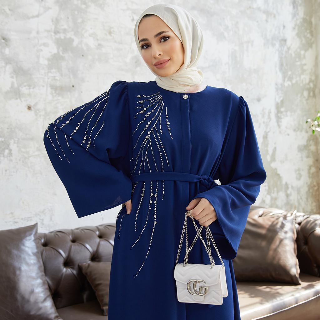 Viona Stone Abaya Damen Spezielle Oberbekleidung Abaya Topcoat Langes Kleid