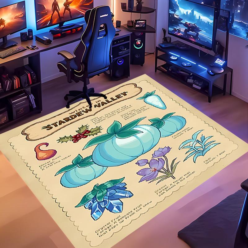 game Stardew Valley Entrance Mat, Non-Slip Mat Area Rug,Room Decor, Outdoor Decor, Kitchen Rug,Doormat - Machine Washable, Easy to Clean