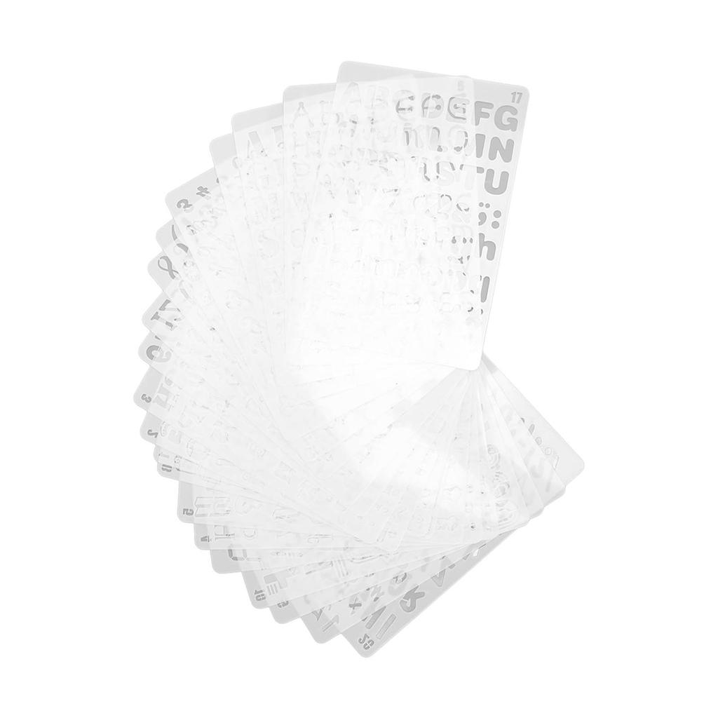 20Pcs Hollow Painting Templates PET Letters Numbers Copy Drawing Stencils for DIY Crafts Making
