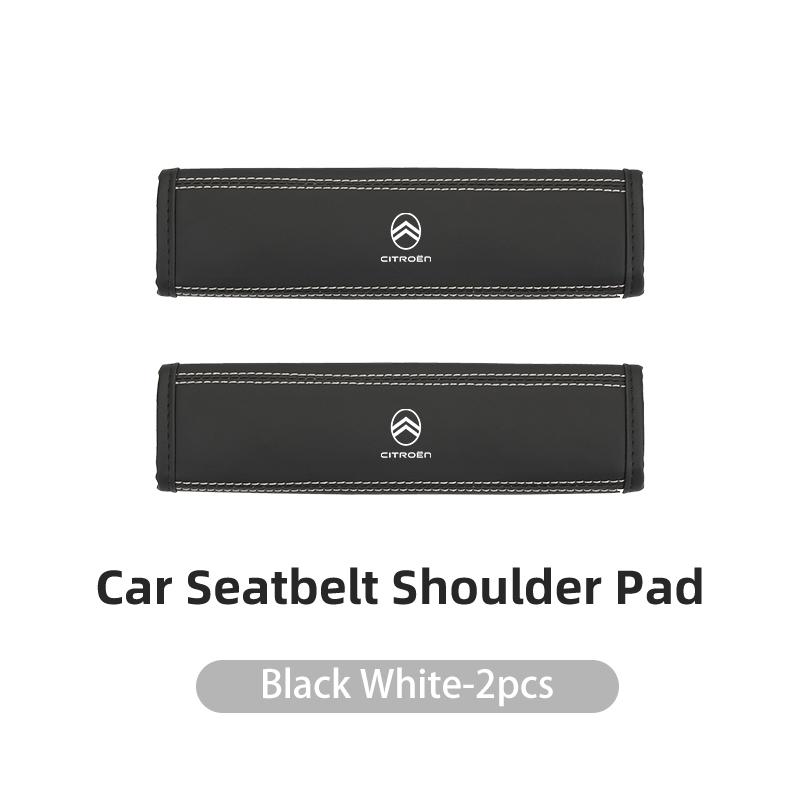 Car Seat Shoulder Pad Leather Safety Belt Protector Cover Accessories For Citroen C4 C3 C5 C1 C2 VTS Berlingo Celysee Xsara