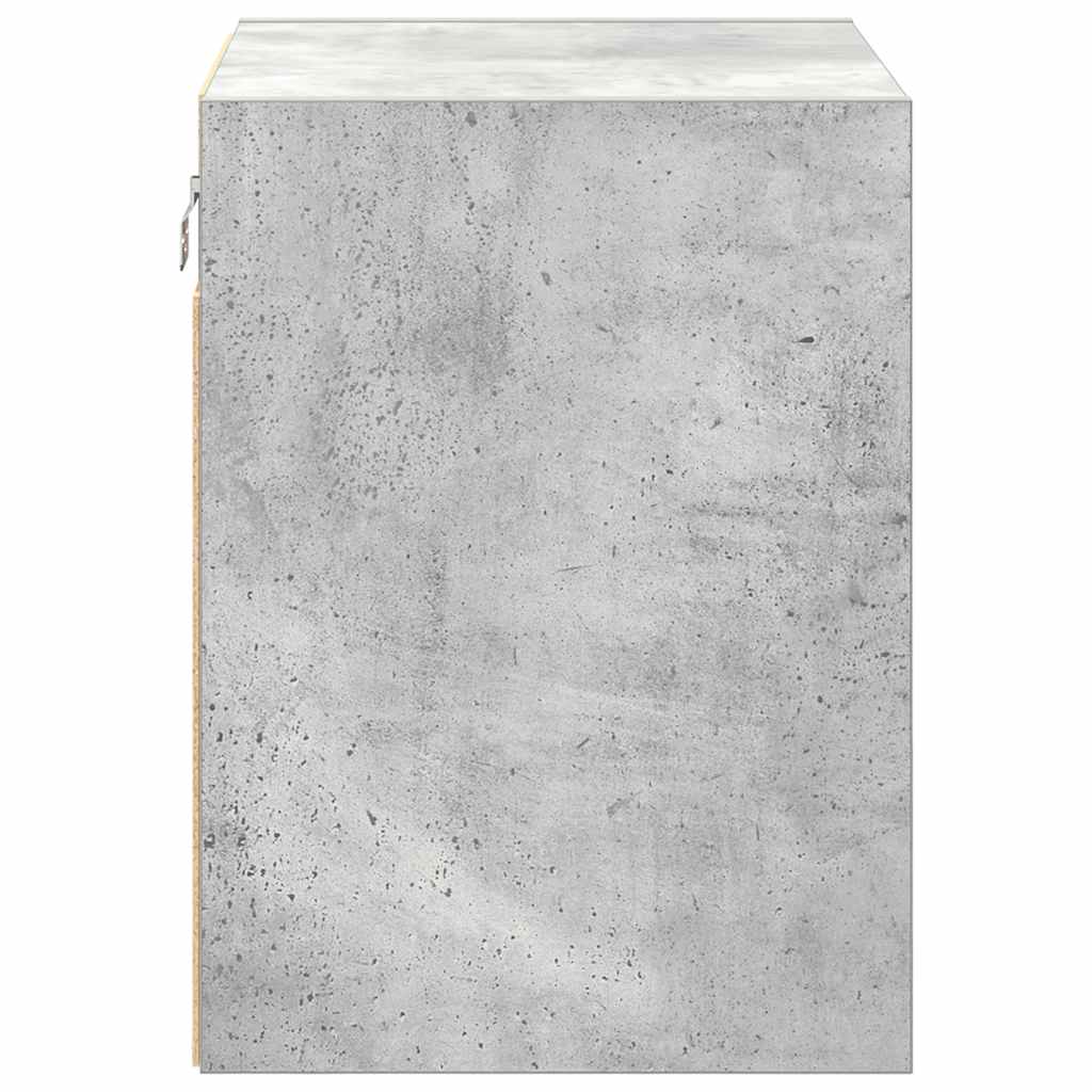 Armadi a Muro per Garage 2 Pezzi. Cemento Grigio Legno Incollato