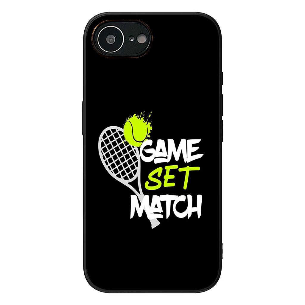 Eat Sleep Tennis Repeat Ball Coach Phone Cover for Apple iPhone 16 15 14 Plus 13 12 Mini 17 Pro Max + ProMax 16E Air Case