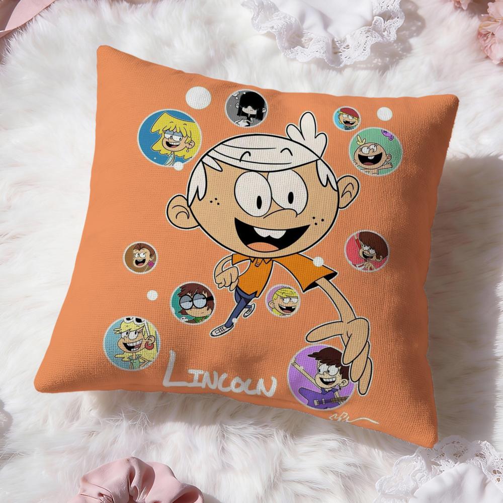The L-Loud House Cushion Cover Premium Comfort Reversible Pillow Cove -Two In One Design for Any Room & Car Interior