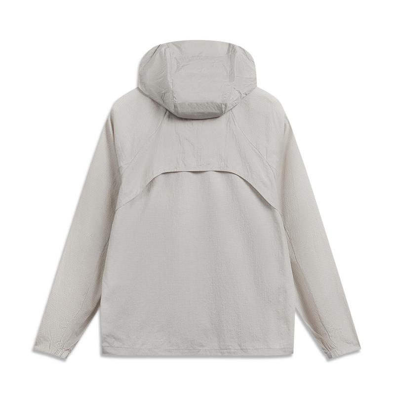Li Ning Outdoor CF Lightweight Water-Resistant Breathable Reflective Windbreaker Jacket Unisex jackets Smoke-Gray AFDW217-4