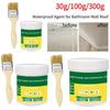 30/100g/300g Waterproof Agent Bathroom Toilet Anti-leak Invisible Paste Sealant Leak-trapping Repair Tools with Brush for Wall