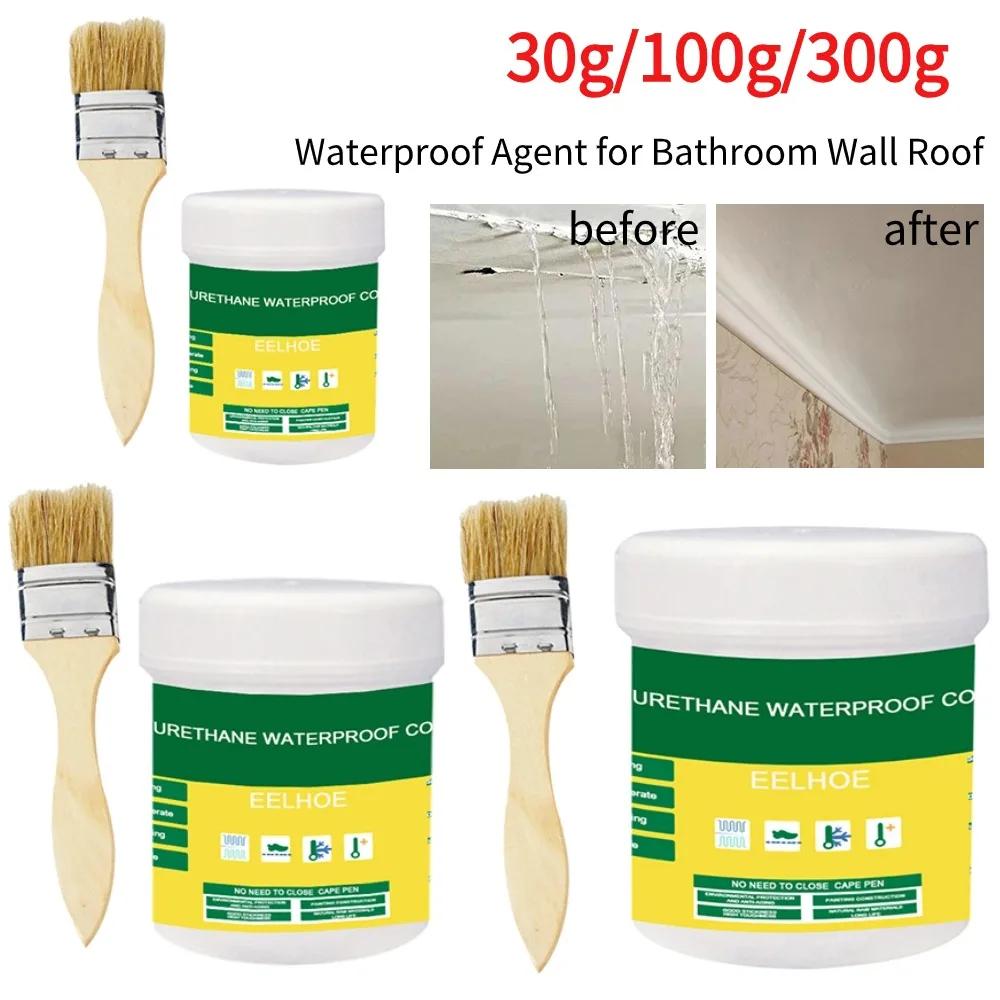 30/100g/300g Waterproof Agent Bathroom Toilet Anti-leak Invisible Paste Sealant Leak-trapping Repair Tools with Brush for Wall