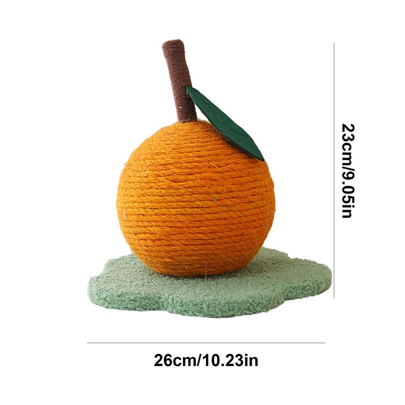 Sisal Ball Cat Toy Orange Shape Cat Toys For Indoors Cats Cat Ball Toy Cat Grinding Claw Ball Cat Toy Sisal Scratcher Ball To
