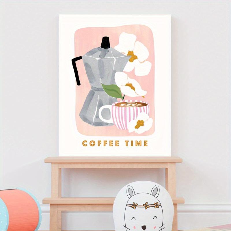 Framed Flower Wall Art Coffee Multi Scene Display Canvas Poster Decorative Art Mural Poster - Ideal Gift for Bedroom