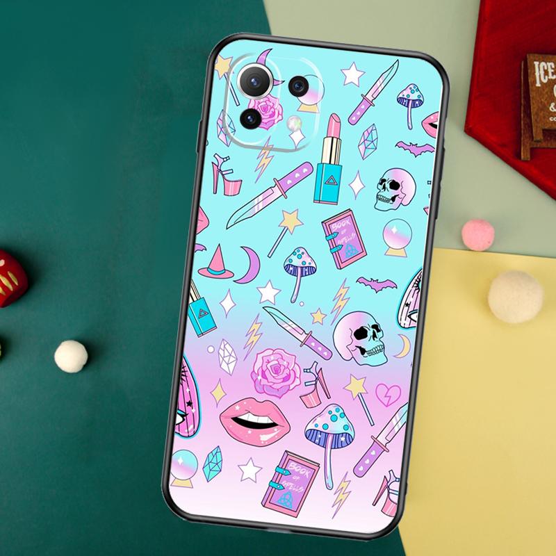 Girly Pastel Witch Goth Case For Xiaomi 13 14 15 Ultra 11T 12T 13T 14T Pro POCO X7 Pro X3 X5 F5 F6 M6 X6 Pro Cover