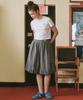 MALOUPE 3104 Balloon Denim Skirt (Gray)