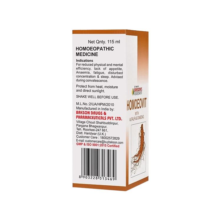 Homöovit (115 ml), Homoeovit, Bakson