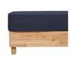 Drap Housse - Gaze De Coton - Bleu - 140 X 190 Cm - Bonnet 30 Cm - Lavable En Machine