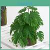 Monstera Deliciosa 3d Printed Artificial Plant With Wooden Stake For Home Decor And Photography Props