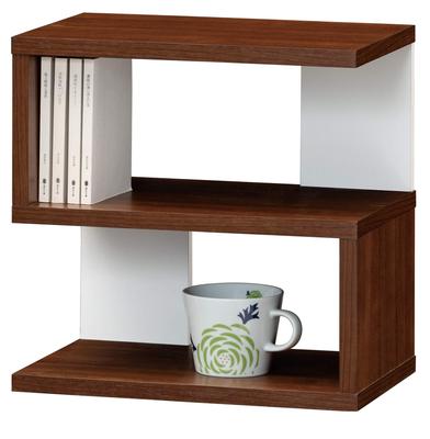 Shirai Sangyo Covinas CD/DVD Rack, S-Shaped, Dark Brown, 36cm Wide X 36cm High X 23.4cm Deep, COB-3535KSJDK
