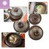 Korean Clay Glazed Clay Pot [Inlay Technique Design] Heat-Resistant Ceramic Rice Cooker Pot, Korean West Coast Clay, Yellow Clay Mineral-Containing