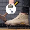 Oulylan Male Wear Resistant Safety Footwear Non-slip Puncture Proof Work Shoes Steel Toe Anti Smash Labor Boots for Worker