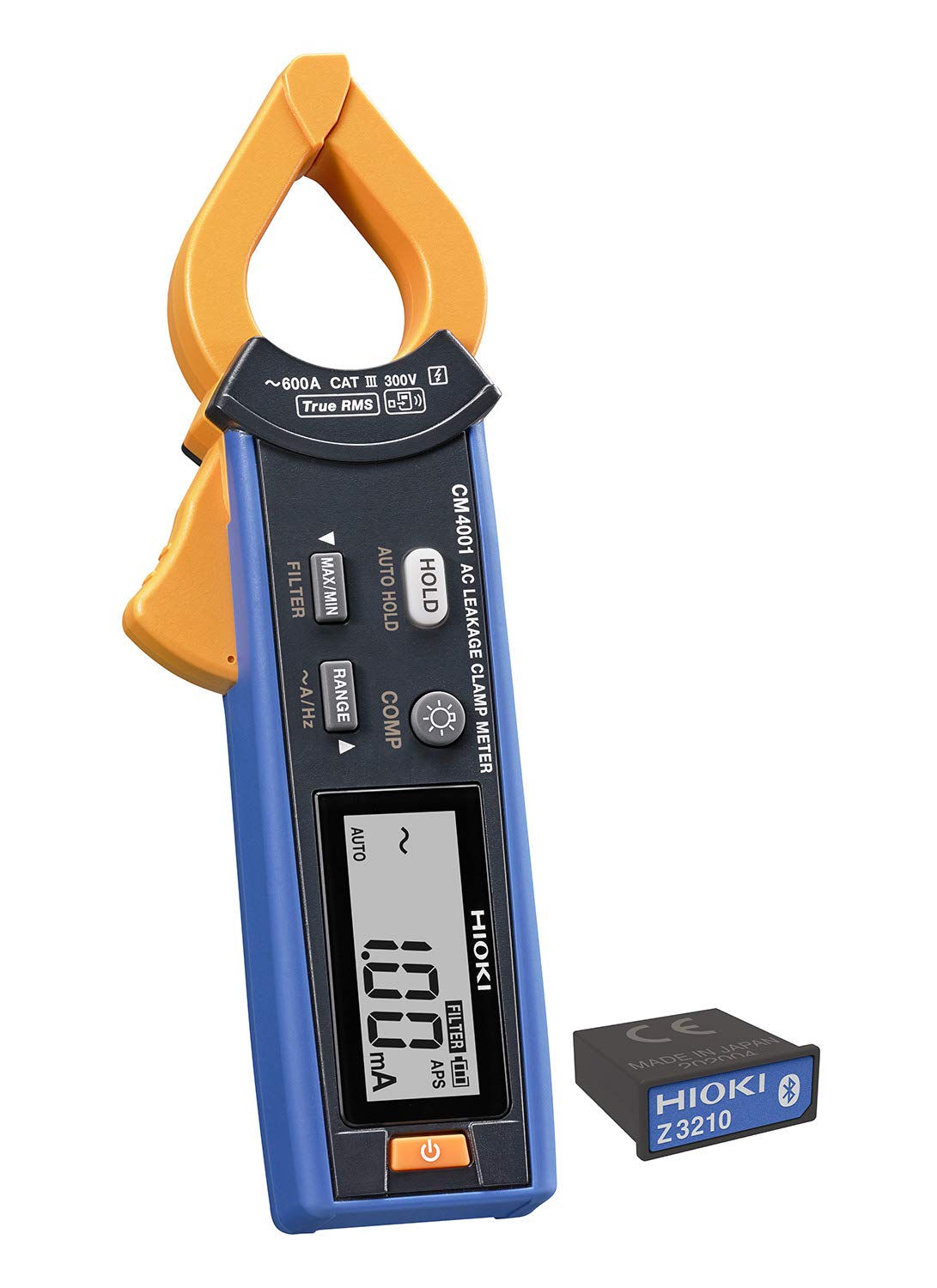 

HIOKI AC Leak Clamp Meter Wireless Adapter Z3210 Set Bluetooth Communication Current Leakage Measurement AC Leakage Detection CM4001-90 0.6mA ~