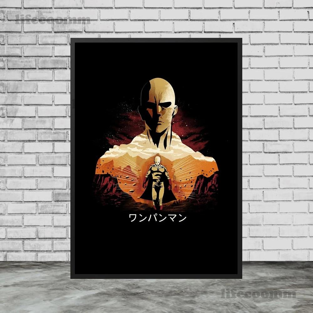 One Punch Man Janos, Saitama Hot Blooded Animație Poster și imprimare Decor Artă de perete Pânză Pictură pentru camera de zi Imprimare artistică fără cadru