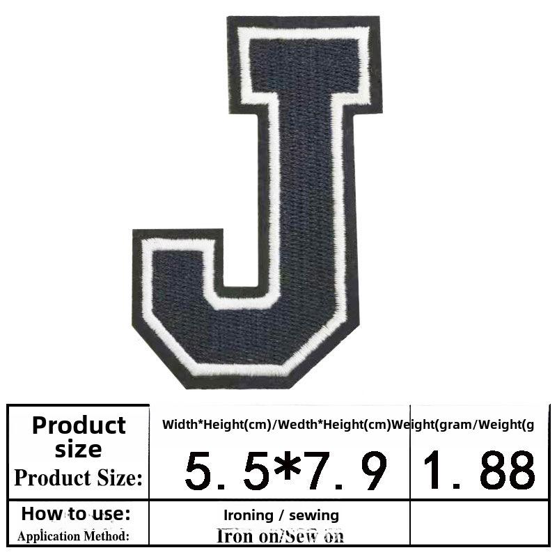 Embroidered Alphabet & Number Jersey Patch Armband Badge