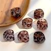 Mode Punk Leopardendruck Ringe Für Frauen Ins Transparente Geometrische Harz Fingerringe Party Schmuck Geschenk Männer Hip Hop Ringe