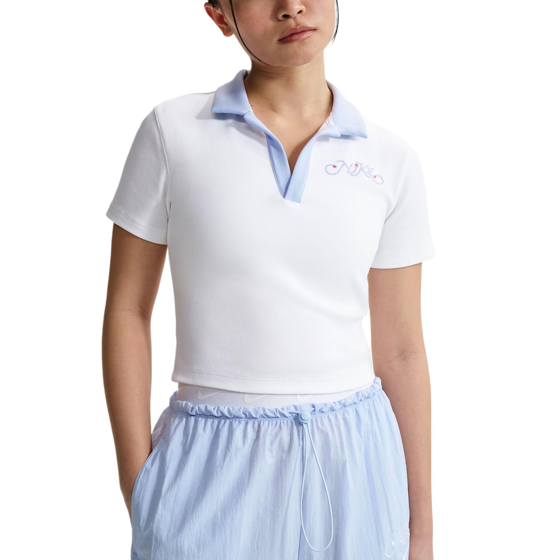 Nike Sportswear Soft Cotton Knit Polo Shirt Women tops IR7565100 L