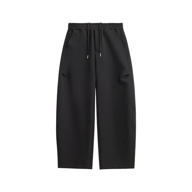 

Men s American Street Style Drawstring Straight-Leg Air Layer Sweatpants, Men s 2025 New Spring and Autumn Loose Sports Casual Pants Black XL
