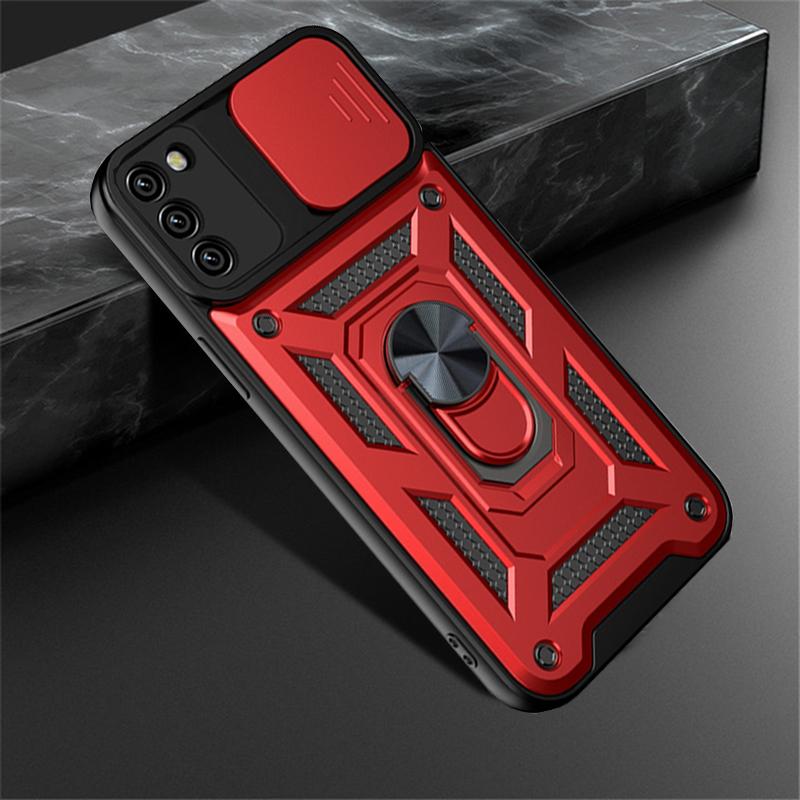 Military Grade Shockproof Armor Case For Samsung Galaxy S22 Ultra S21 Plus A13 A12 A22 A33 A53 A73 A32 A52 A51 4G 5G Slide Camera Lens Ring Cover