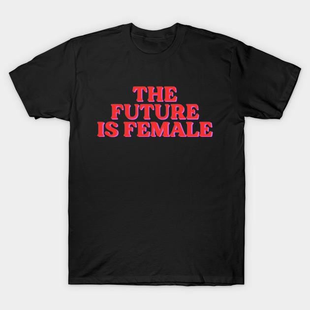 

Men Black Print T-shirt The Future Is Female No-Cut Transfer Paper Print Cotton Tshirt M чорний