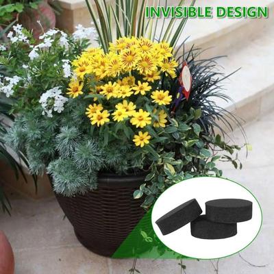 24/48/72 Pezzi Piedini Autoadesivi per Vasi da Fiori Antiscivolo Invisibili Rialzi per Vasi da Fiori Supporti Piedini per Mobili Rotondi Cuscinetti per Vasi da Fiori