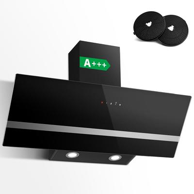 A+++ Cooker Hood 90 Cm,400 M³/h Extractor Hood with 3 Levels + Boost, Touch Control with Activated Carbon Filter