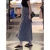 Cotton Blend Plaid Midi Skirt With High Waist For Summer Casual Wear