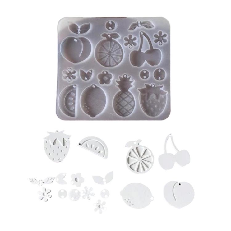 Animal/Fruit Earring Pendant Mold Silicone Crafting Template For DIY Jewelry Charm Creative Gift For Art Lovers
