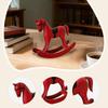 Rocking Horse Figurine European Retro Desktop Old Ornaments Home Decoration Wooden Crafts For Home Cabinet New Year Decoration